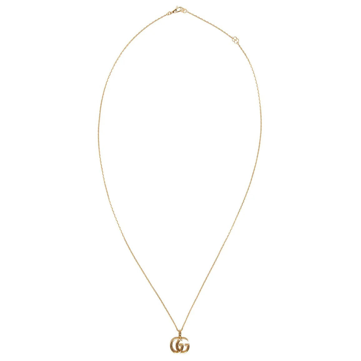 Double G K18YG Necklace Total Weight Approx. 16.4g 63cm Jewelry