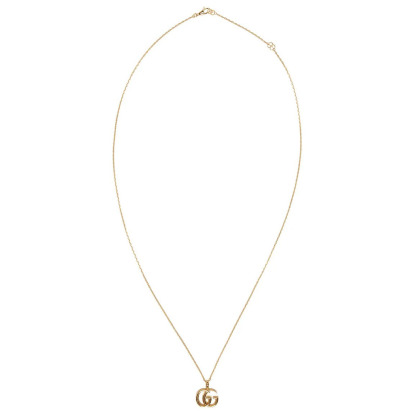 Double G K18YG Necklace Total Weight Approx. 16.4g 63cm Jewelry