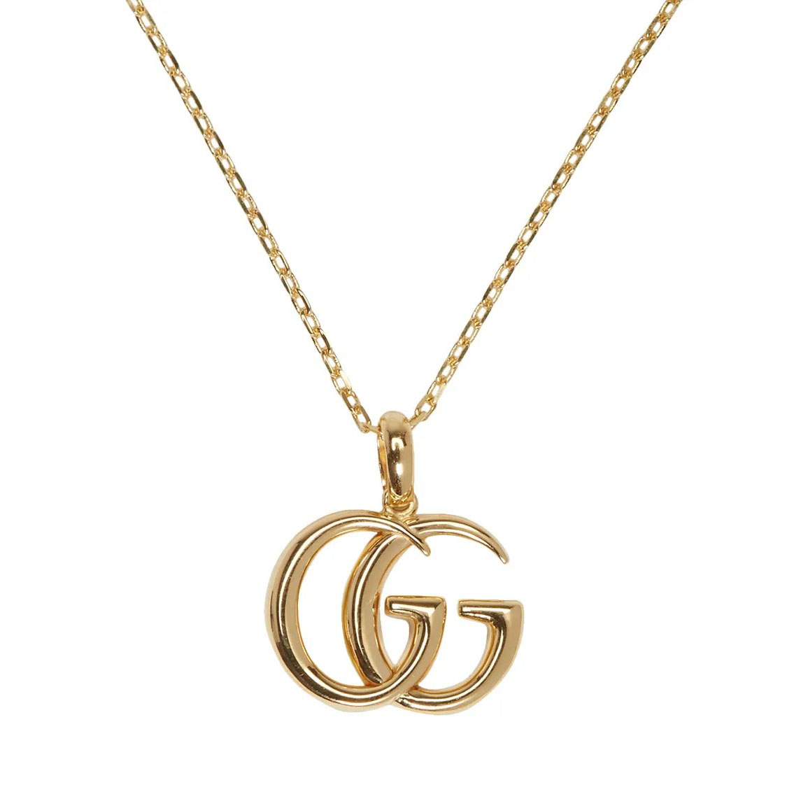 Double G K18YG Necklace Total Weight Approx. 16.4g 63cm Jewelry