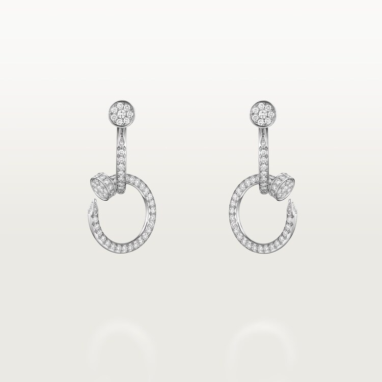 JUSTE UN CLOU EARRINGS, DOUBLE, PAVED
