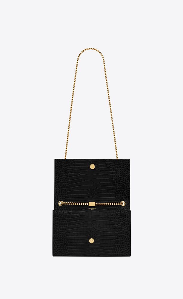 KATE MEDIUM TASSEL IN CROCODILE-EMBOSSED LEATHER
