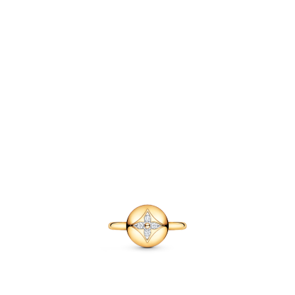 Color Blossom Ring, Yellow Gold, White Gold And Diamonds