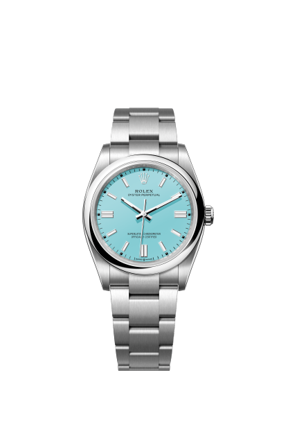 Oyster Perpetual 36, Turquoise blue dial, 36mm, Oystersteel Ref# 126000-0006