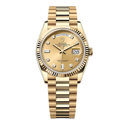 Rothtlex Day-Date 36  Oyster, 36 mm, yellow gold m128238-0008