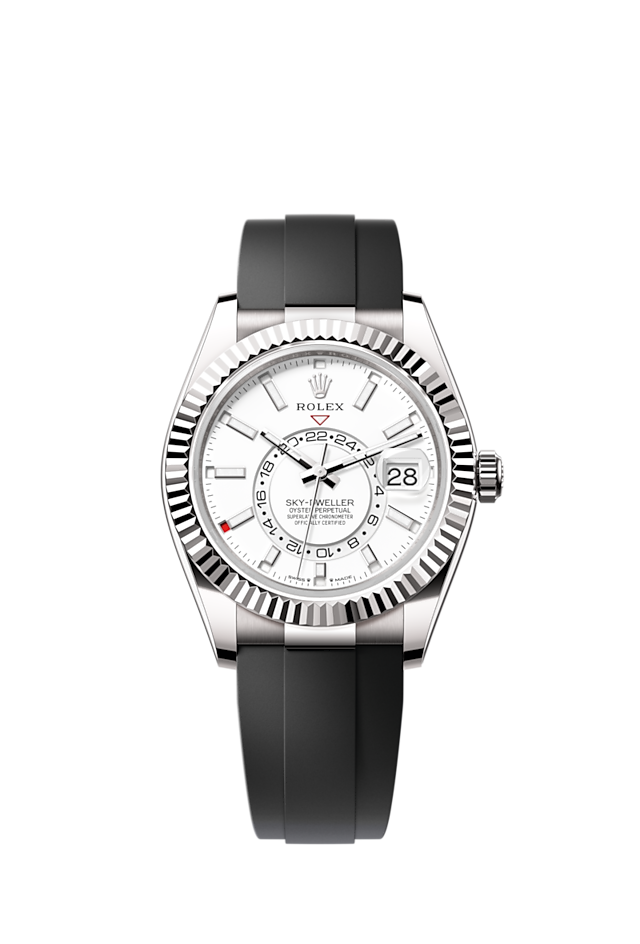 Sky-Dweller, 42mm, 18k White Gold, Ref# 336239-0003