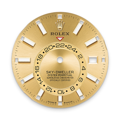 Sky-Dweller, 42mm, Oystersteel and 18k Yellow Gold, Champagne, Jubilee,Ref# 336933-0002