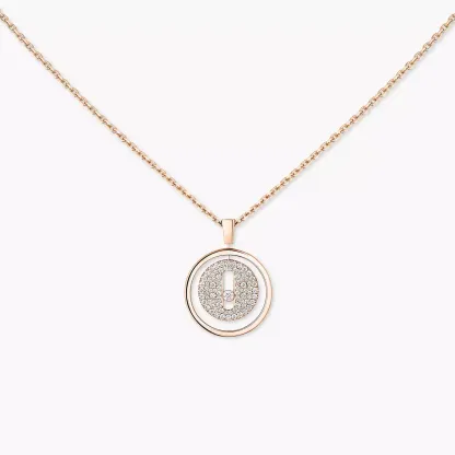 Lucky Move PM Pavé Collier Diamant Or Rose