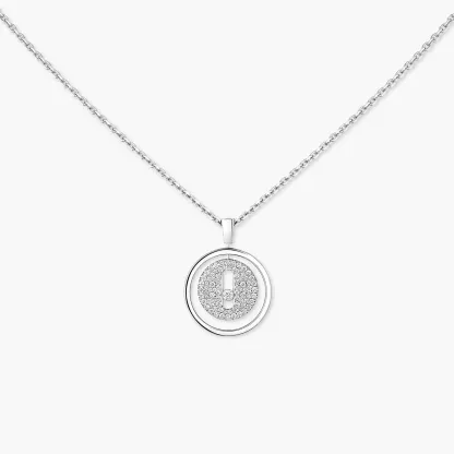 Lucky Move PM Pavé Collier Diamant Or Blanc