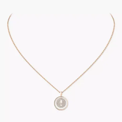 Lucky Move PM Pavé Collier Diamant Or Rose