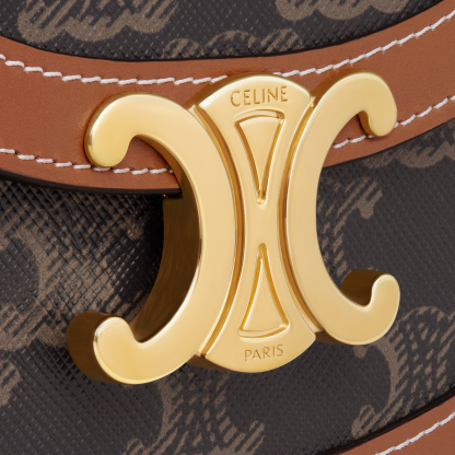 MINI BESACE CLEA in Triomphe canvas and calfskin