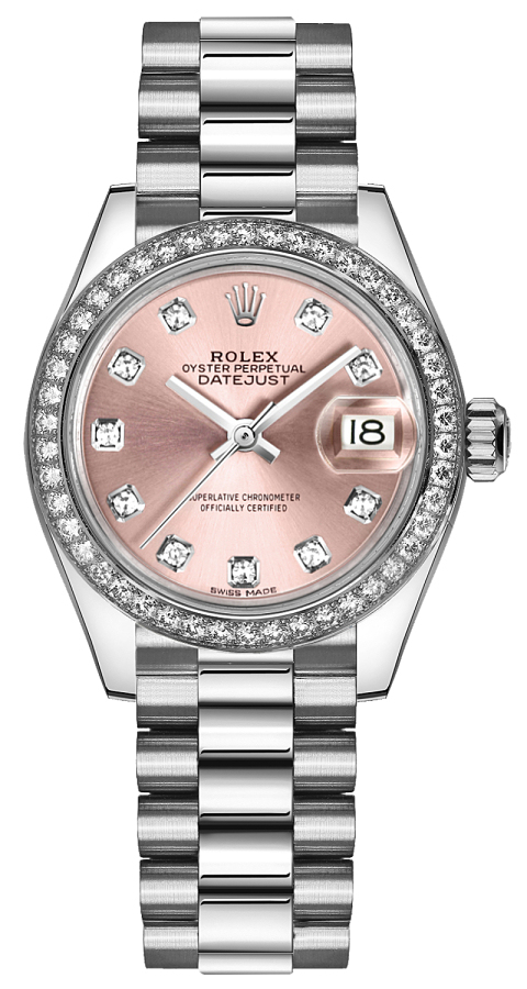 Lady-Datejust 28 Pink Diamond Platinum Watch 279136RBR-0005