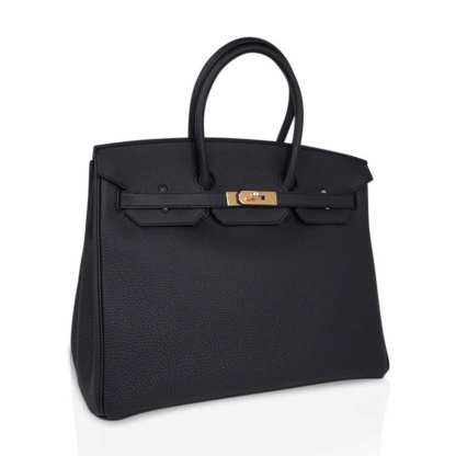 Limited Edition Birkin 35 Bag Plomb (Off Black) Togo Leather with Gold Hardware