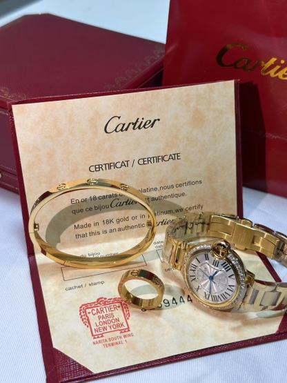 LOVE BRACELET + LOVE RING + 33MM BALLON BLEU WATCH