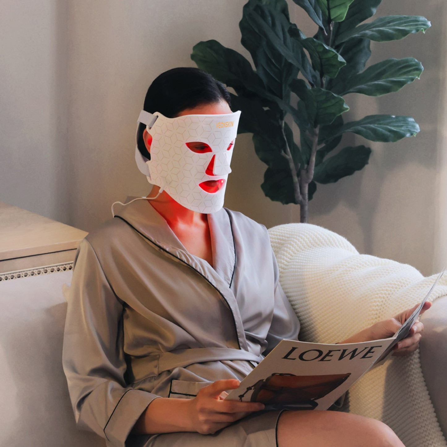 Veonskin LED Rött Ljus Ansiktsmask