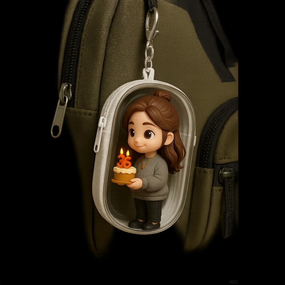 Personalisierter 3d-rucksackanhänger Von Ihrem Foto, Personalisiertes Mini-charakter-accessoire, Süßes Geschenk Für Alle Altersgruppen - 