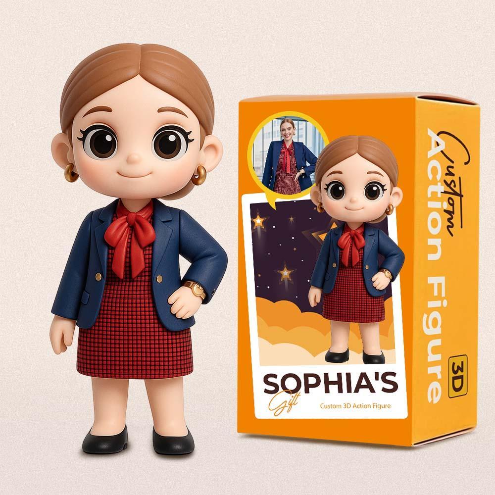 Benutzerdefinierte Spielzeugfigur Personalisierte 3d-actionfigur Verwandeln Sie Ihr Foto In Ein Einzigartiges Geschenk Für Den Chef -