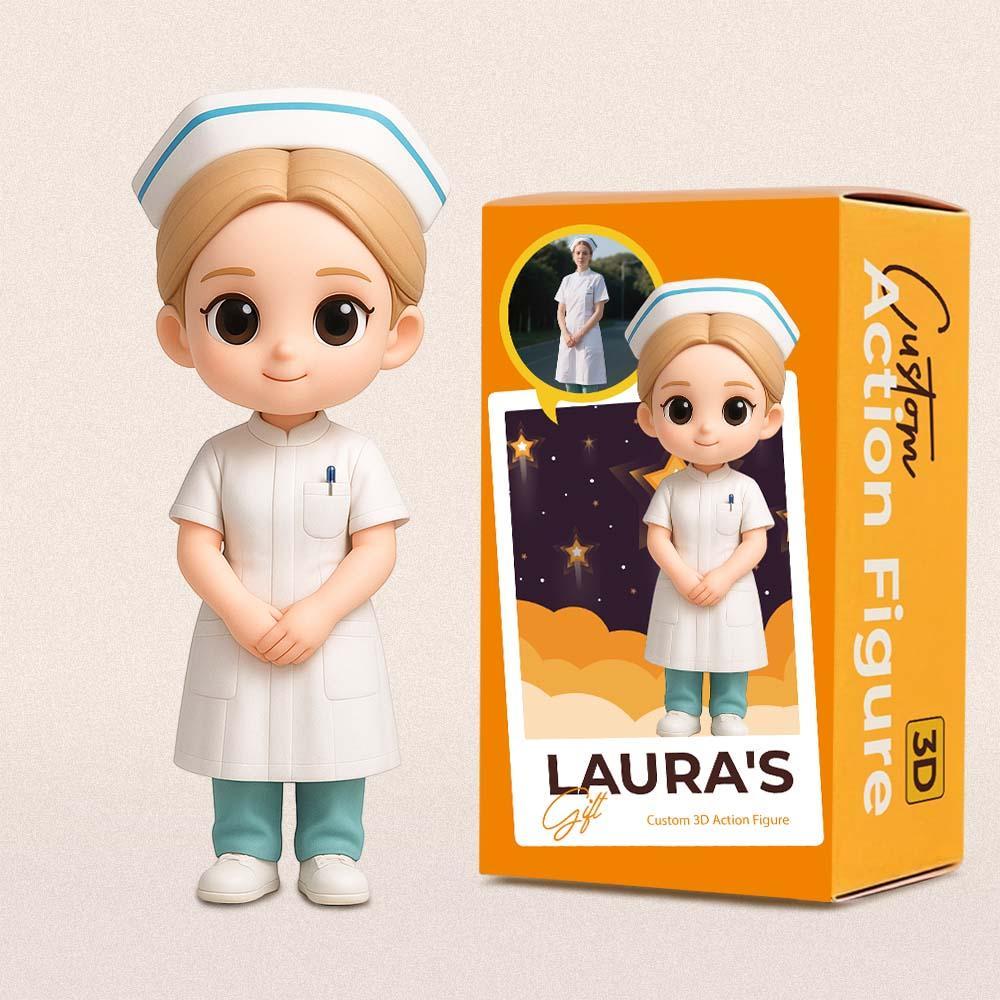 Personalisiertes 3d-gedrucktes Krankenschwesterspielzeug. Erstellen Sie Ein Einzigartiges Überraschungsgeschenk Für Krankenschwestern -