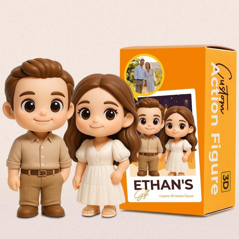 Personalisierte 3d-actionfigur Von Ihrem Foto, Personalisierte Spielzeugfigur Für Den Liebhaber, Individuelles Actionfigur-geschenk Für Freundin/freund -