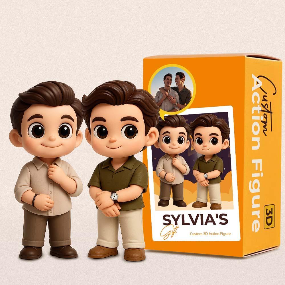 Personalisierte 3d-actionfigur Von Ihrem Foto, Personalisierte Spielzeugfigur Bruder, Individuelle Actionfigur, Geschenke Für Bruder -
