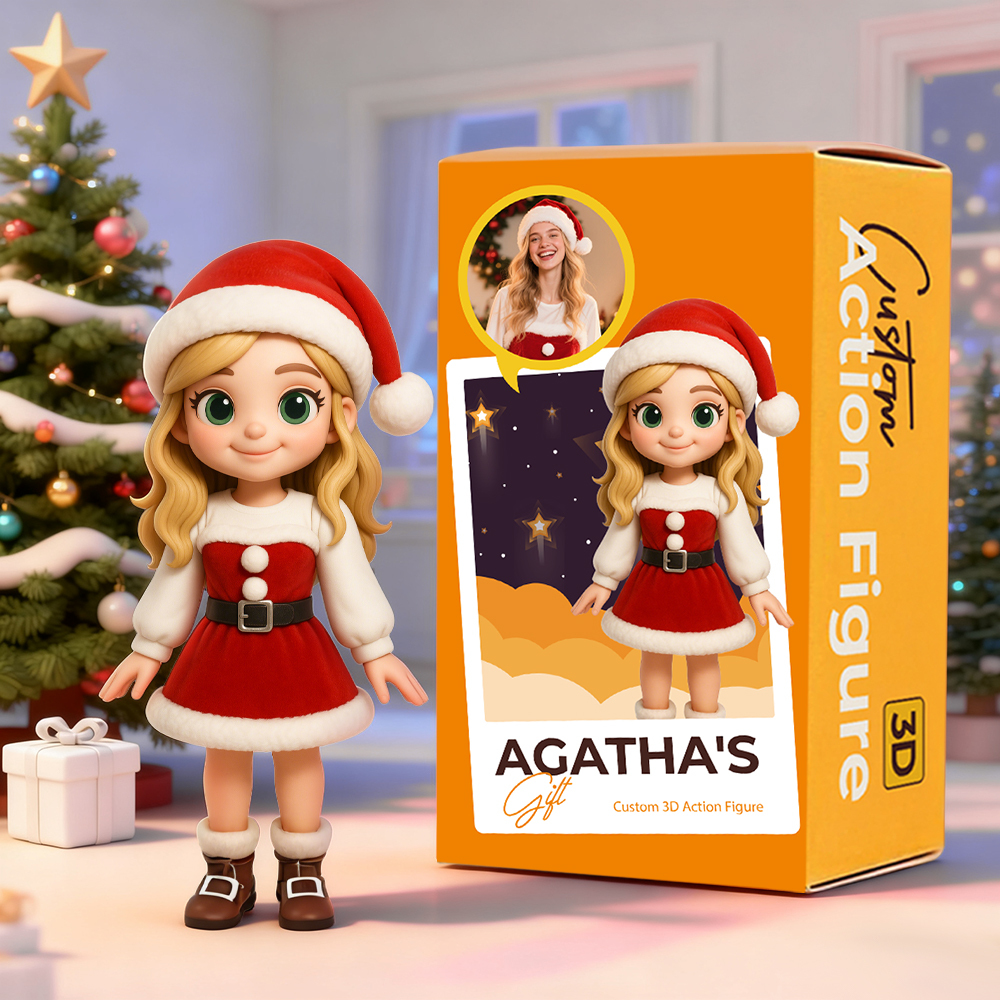 Benutzerdefinierte 3d-figur Von Ihrem Foto, Personalisierte Mini-puppe, Weihnachtsgeschenk Für Paare, Familie, Freunde - 