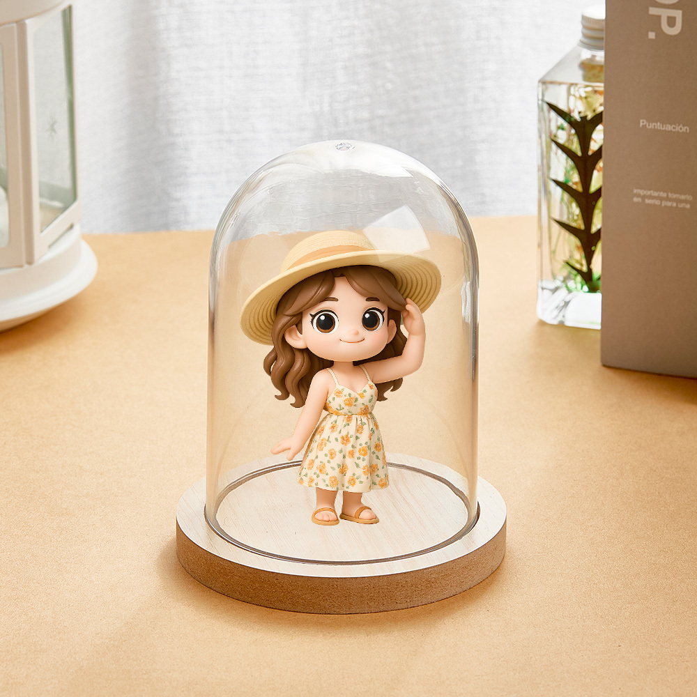 Custom 3D Figurine Dome Romantic Wedding Couple Personalized Display Romantic Gift for Marriage Anniversary Lovers Decor