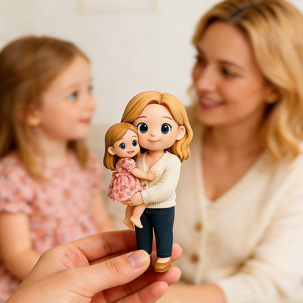 Personalisierte 3d-figur Nach Foto Für Mama – Individuelle Geschenkidee Zum Muttertag