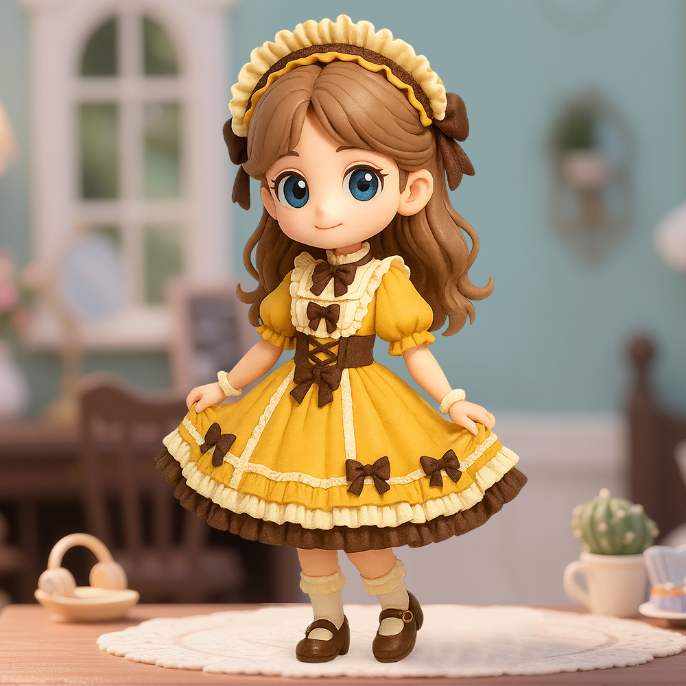 Benutzerdefinierte 3d-figur Im Lolita-stil Aus Ihrem Lolita-foto. Erstellen Sie Ihr Einzigartiges Personalisiertes Puppen-geburtstagsgeschenk Für Freunde, Liebhaber Und Lolita-fans. - 