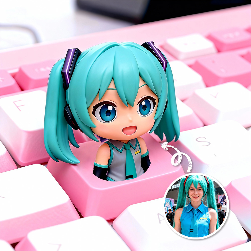 Custom 3D Keycap Anime Character Personalized Artisan Keycap Unique Gift for Gamers Otaku Streamers Mechanical Keyboard Accessory