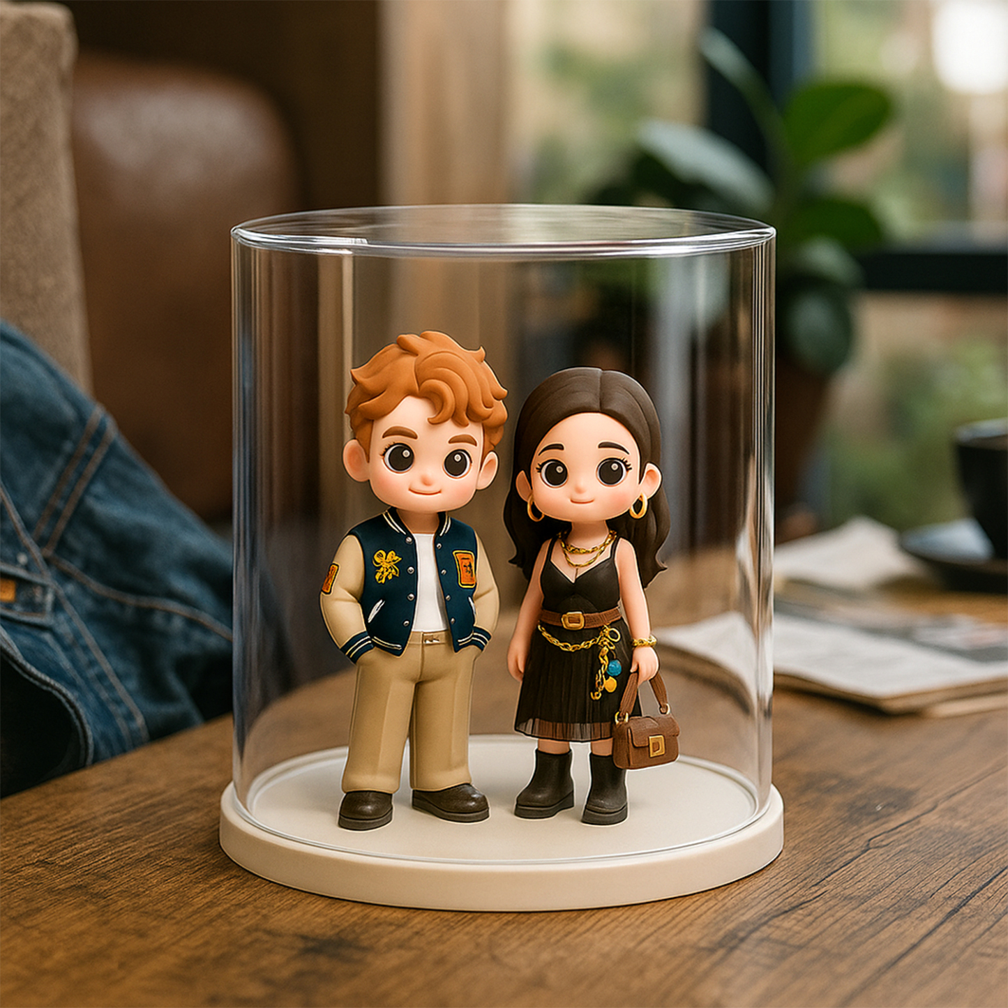 Custom 3D Action Figure Mini You Personalized Present Unique & Memorable Gift for Couple with Storage BOX