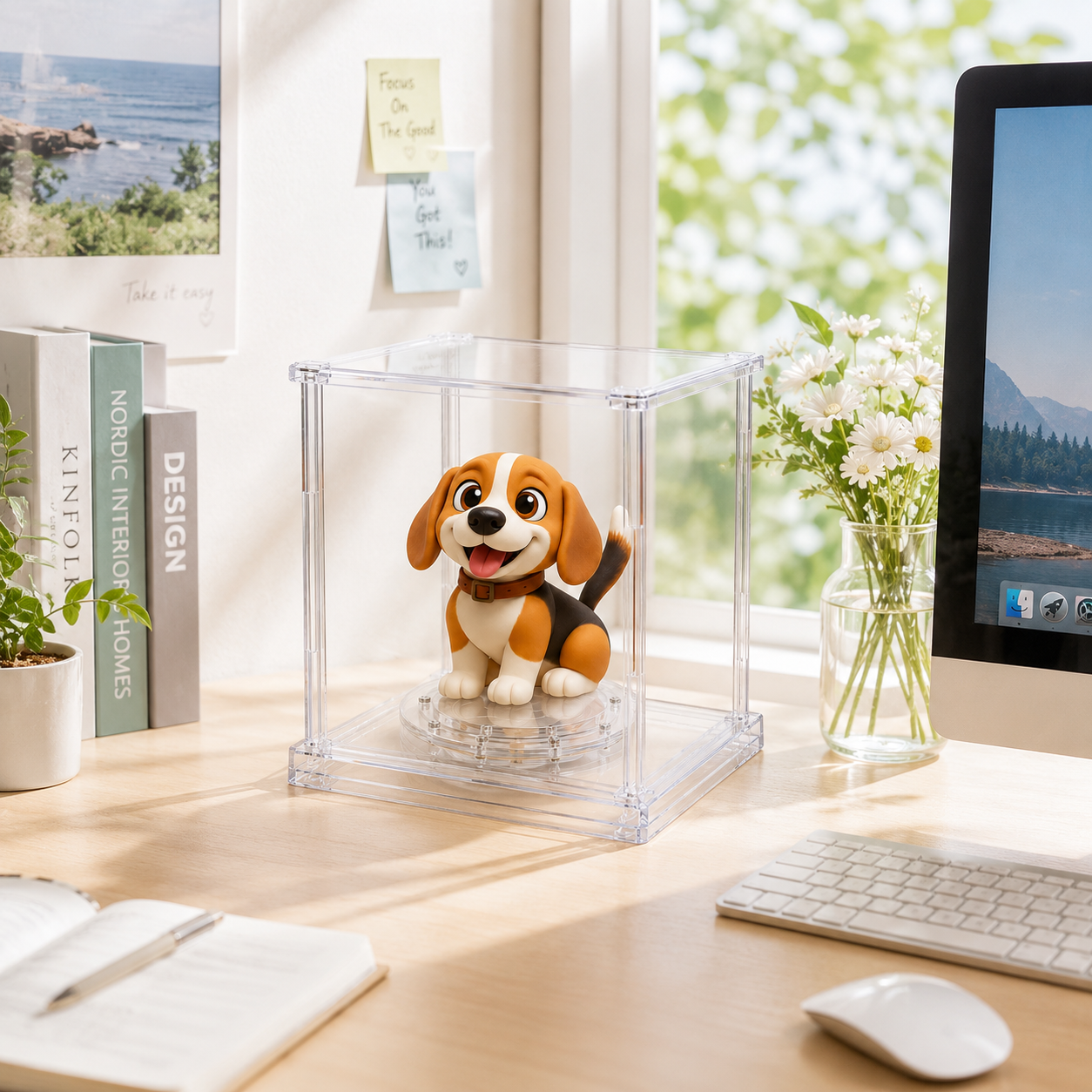Individuelle 3D-Figur Vom Foto Mit Drehbarer Acryl-Vitrine, Personalisierte Minifigur Für Paare - 