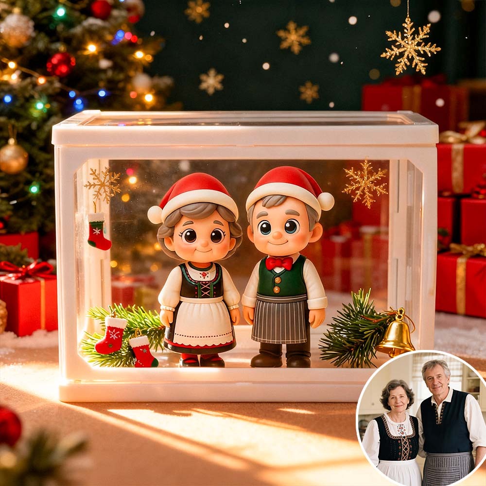 Individuell Gestaltete 3d-paarfigur Aus Glas Für Puppenhäuser, Personalisierte Szene, Vitrine, Einzigartige Wohndekoration, Geschenk Zum Jahrestag Oder Zu Weihnachten - 