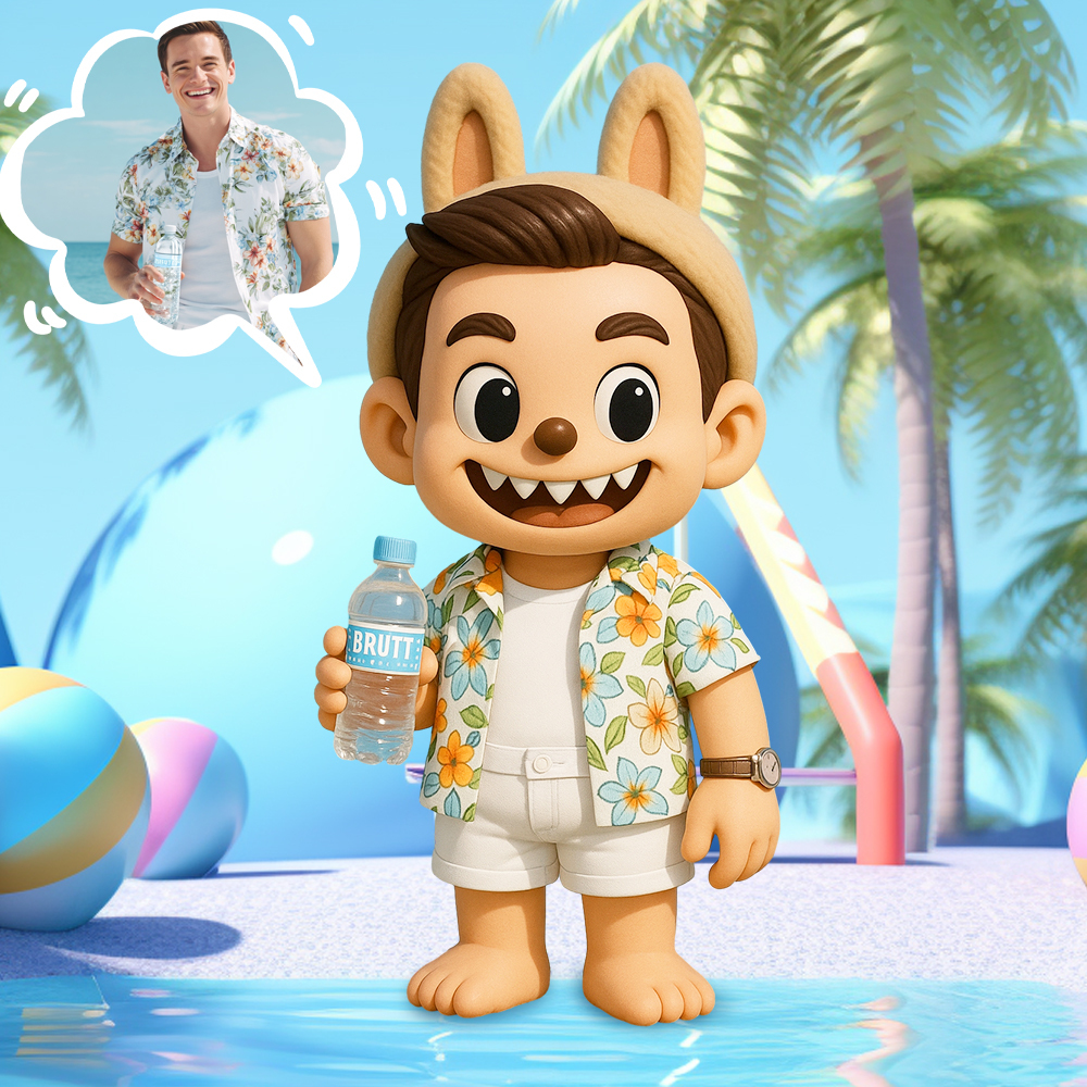 Individuelle 3d-cartoonfigur Mit Verschmitztem Ausdruck Und Einzigartigem Charakterdesign - 