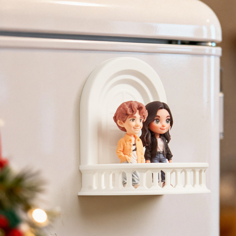 Individuell Gestalteter 3d-kühlschrankmagnet Im Balkon-stil – Personalisiertes Geschenk Für Freunde, Familie Und Partner – Dekoration Für Zuhause - 