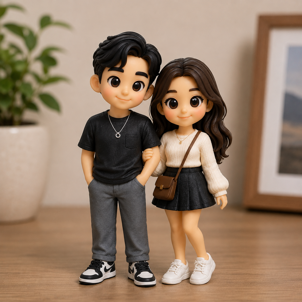 Personalisierte 3D-Figur Vom Foto, Individuelle Mini-3D-gedruckte Figur, Einzigartiges Geschenk Für Paar, Bruder, Schwester - 