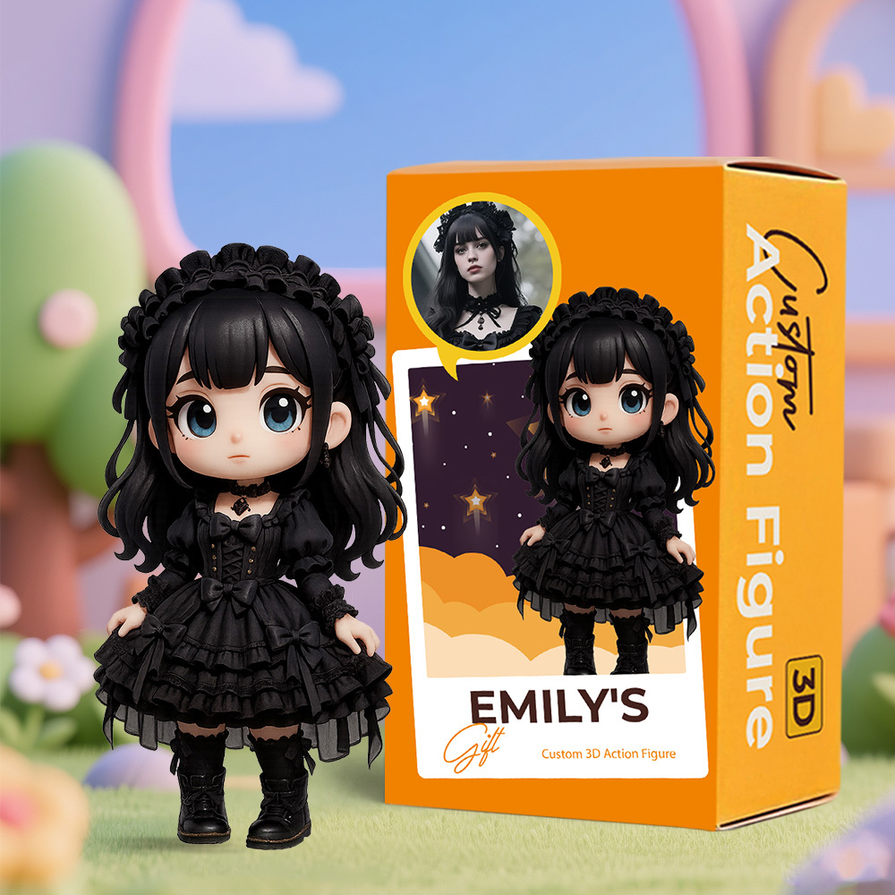 Benutzerdefinierte 3d-figur Im Lolita-stil Aus Ihrem Lolita-foto. Erstellen Sie Ihr Einzigartiges Personalisiertes Puppen-geburtstagsgeschenk Für Freunde, Liebhaber Und Lolita-fans. - 