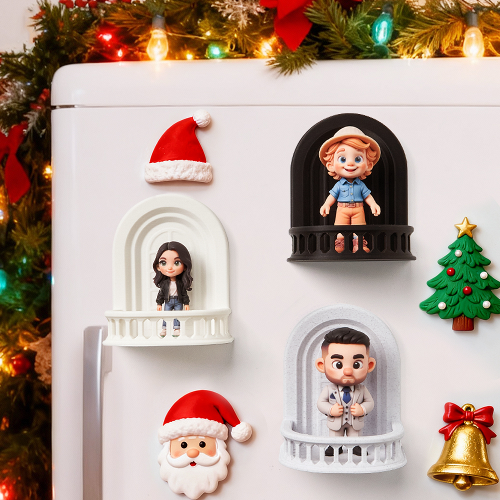 Individuell Gestalteter 3d-kühlschrankmagnet Im Balkon-stil – Personalisiertes Geschenk Für Freunde, Familie Und Partner – Dekoration Für Zuhause - 