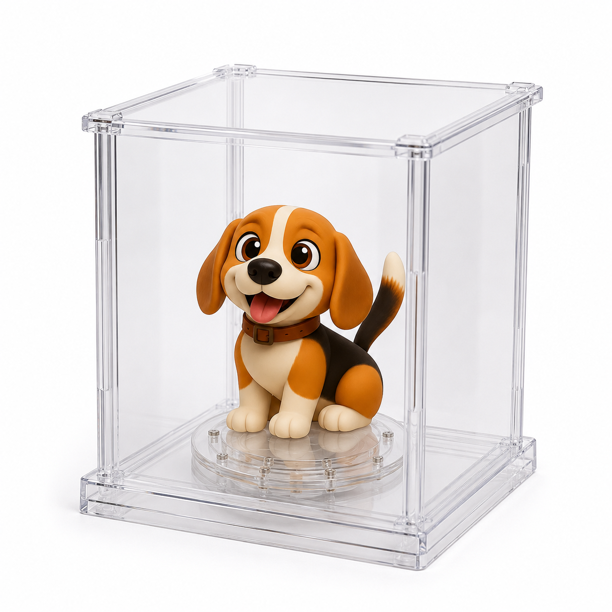 Individuelle 3D-Figur Vom Foto Mit Drehbarer Acryl-Vitrine, Personalisierte Minifigur Für Paare - 