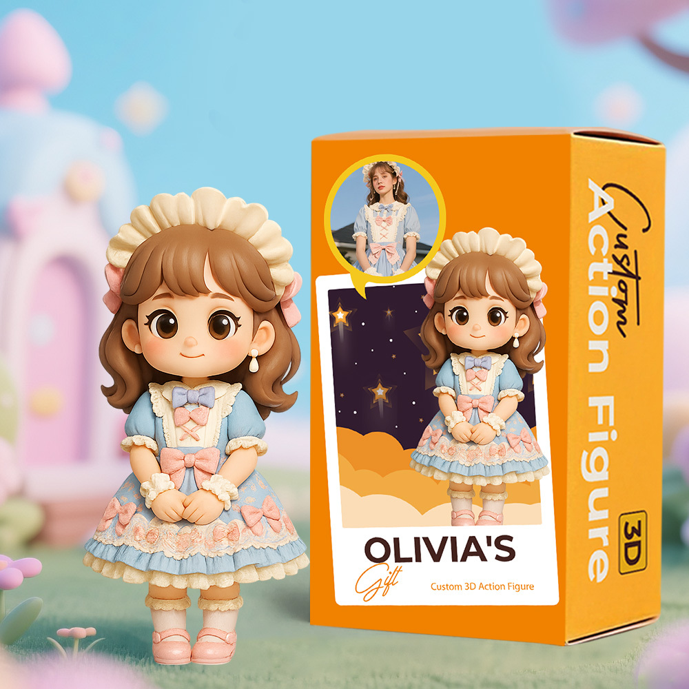 Benutzerdefinierte 3d-figur Im Lolita-stil Aus Ihrem Lolita-foto. Erstellen Sie Ihr Einzigartiges Personalisiertes Puppen-geburtstagsgeschenk Für Freunde, Liebhaber Und Lolita-fans. - 