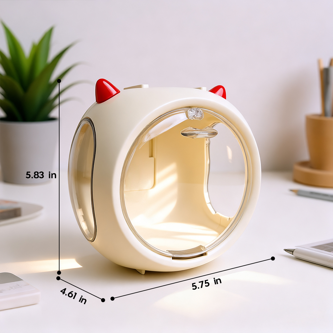 3d-figur, Personalisierbar, Teufelshorn, Raumkapsel, Vitrine, Schaukasten, Regal Für Spielzeugfiguren, Sammlerstücke, Dekoration, Geschenk - 