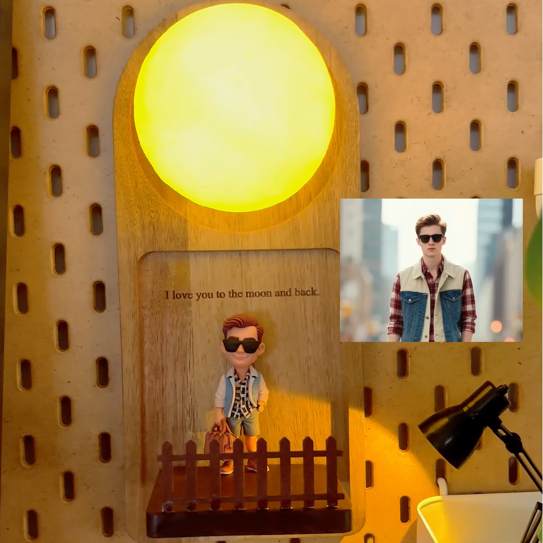 Benutzerdefinierte 3d-cartoon-charakter-figur-wandlampe Mit Personalisiertem Text-nachtlicht-heimdekor - 