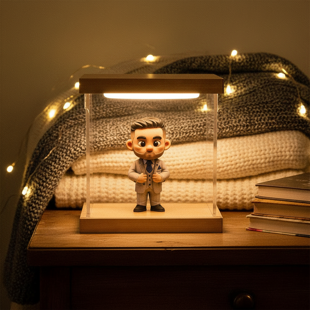 Personalisierte Foto-minifigur Mit Led-beleuchtung – Einzigartiges Romantisches Geschenk Für Paare Zu Geburtstagen, Jahrestagen Und Besonderen Anlässen - 