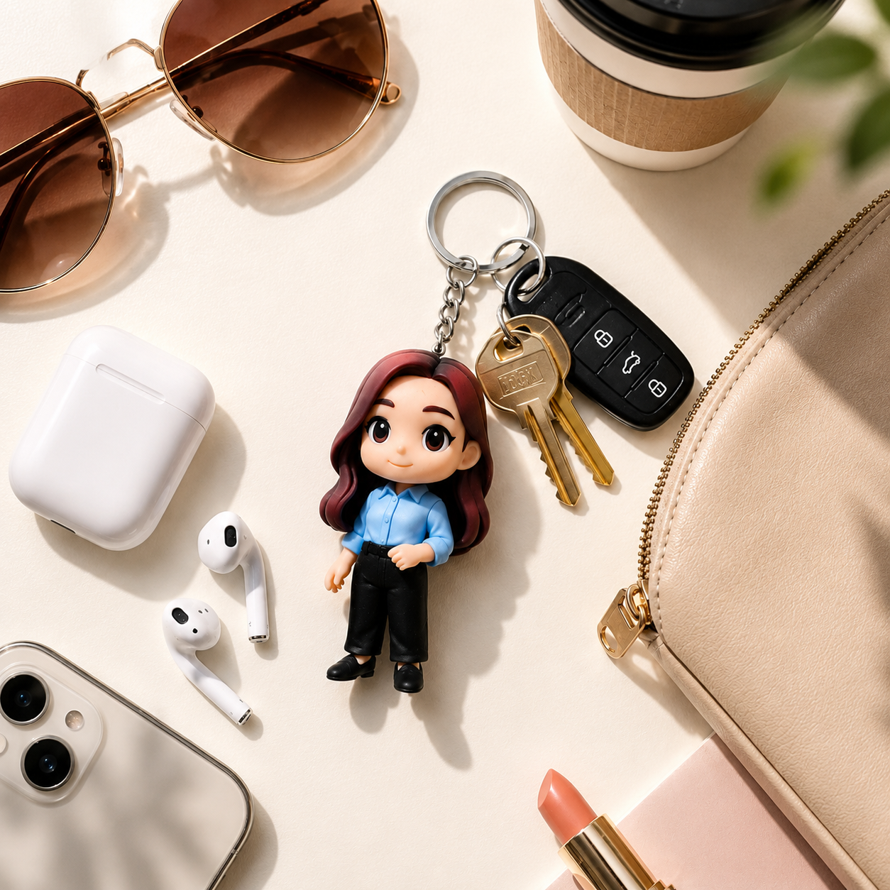 Personalisierte 3D-Schlüsselanhänger-Figur Für Paare Nach Ihrem Foto, Personalisierte Mini-Figur, Geschenk Für Liebhaber, Individuelles Einzigartiges Geschenk Zum Jahrestag - 