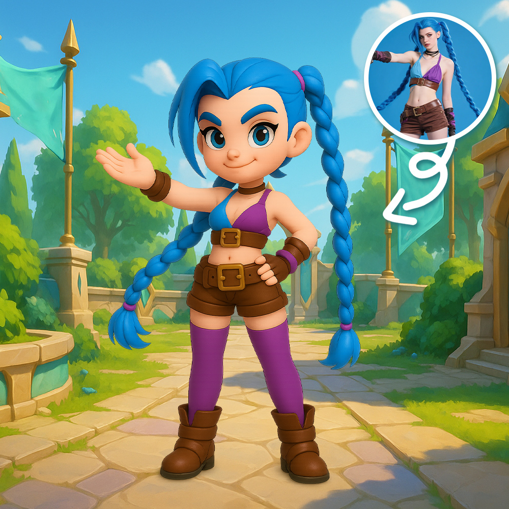 Zwei Cosplay-fotos Zu Benutzerdefinierten Chibi-anime-figuren, Personalisiertes 3d-cartoon-charakterset - 