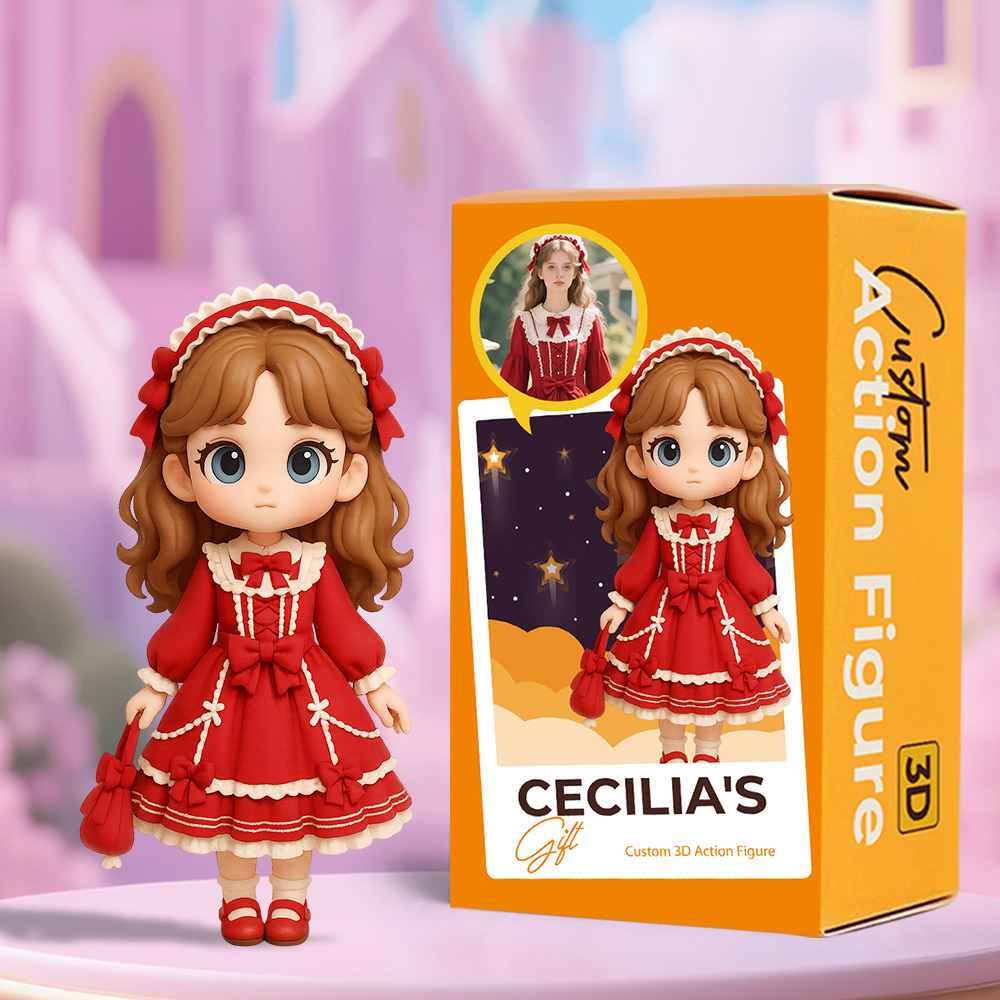 Benutzerdefinierte 3d-figur Im Lolita-stil Aus Ihrem Lolita-foto. Erstellen Sie Ihr Einzigartiges Personalisiertes Puppen-geburtstagsgeschenk Für Freunde, Liebhaber Und Lolita-fans. - 