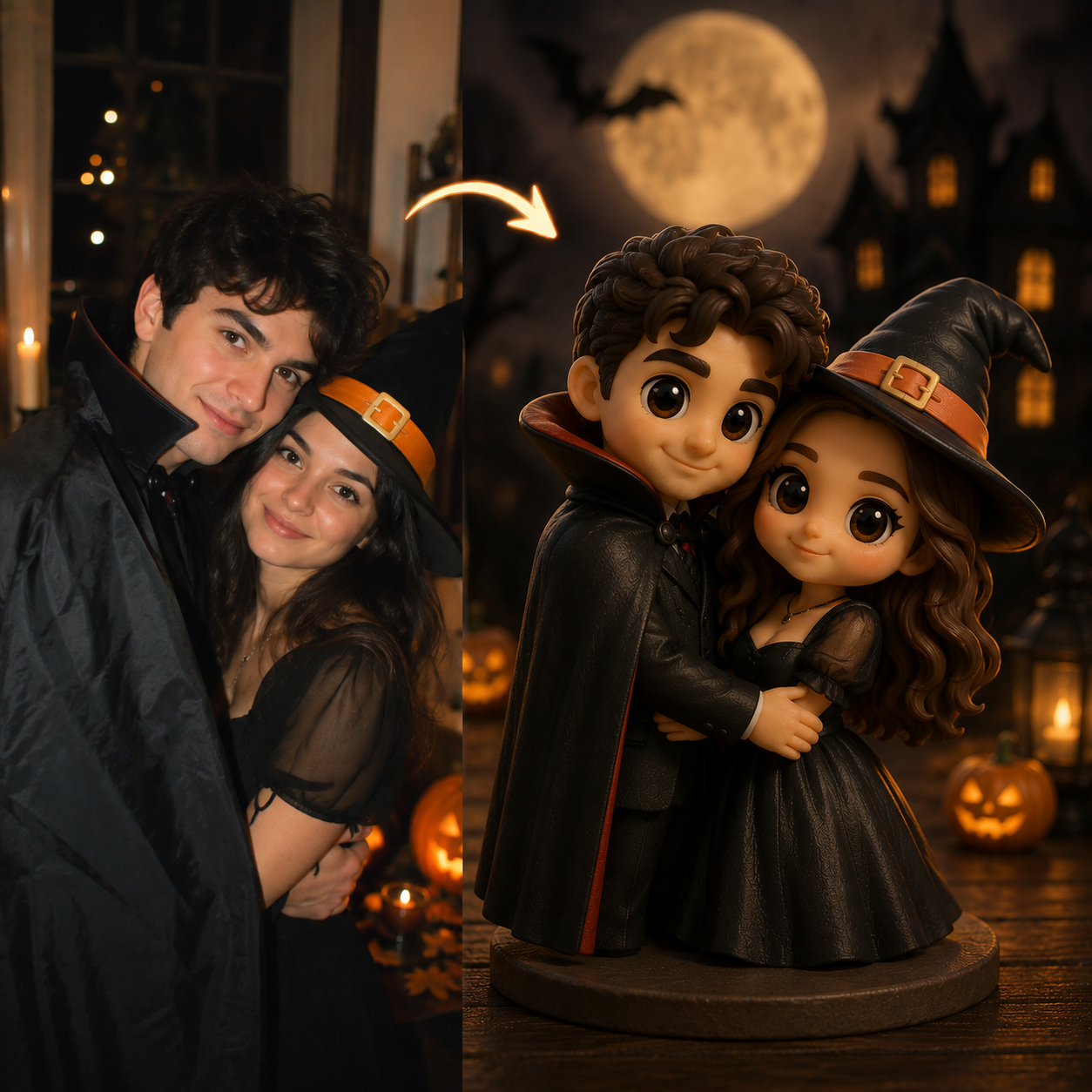 Benutzerdefinierte 3D-Figur Vom Foto, Personalisierte Ganzkörperfigur, Einzigartiges Geschenk Für Halloween - 