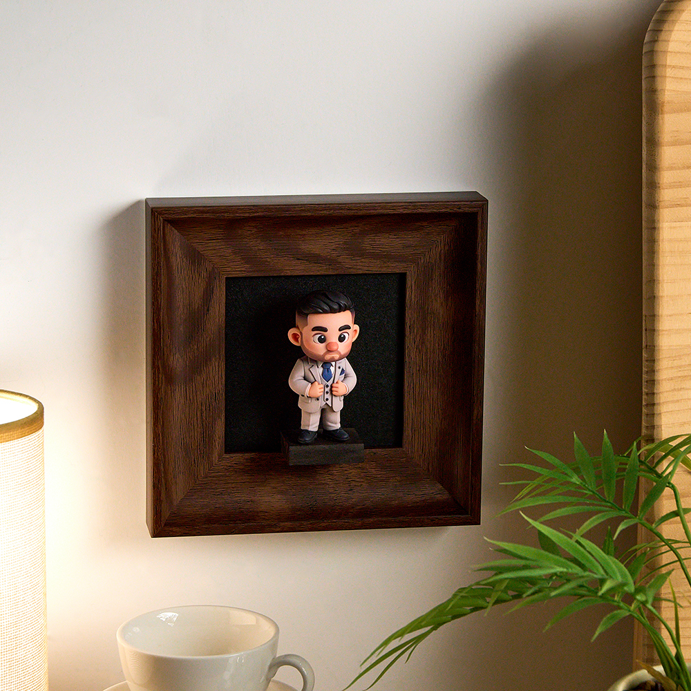 Benutzerdefinierte 3d Blind Box Spielzeug Figur In Hängen Rahmen Wand Rahmen Home Decor Plaque Geschenk Für Paar - 