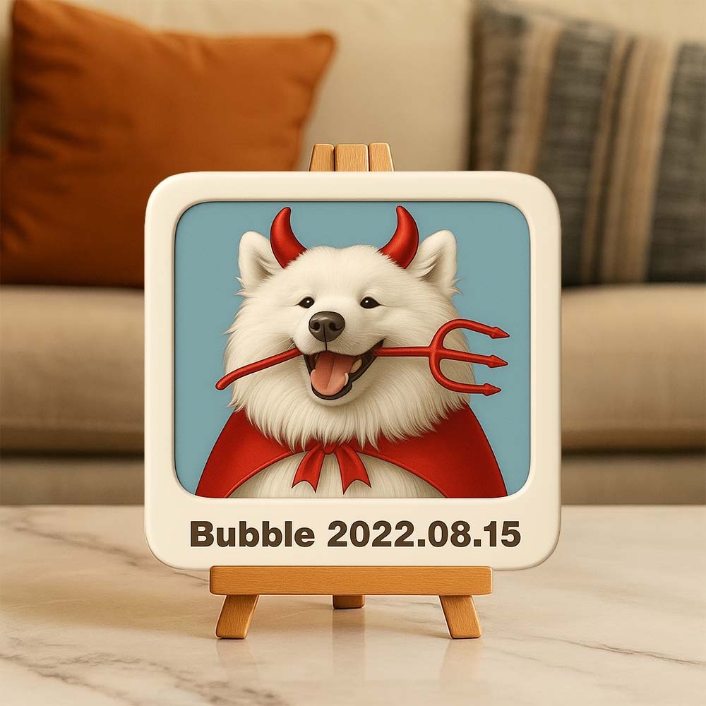 Individuell Gestaltetes 3d-gedrucktes Reliefornament Als Erinnerungsstück Für Familienfotos - 