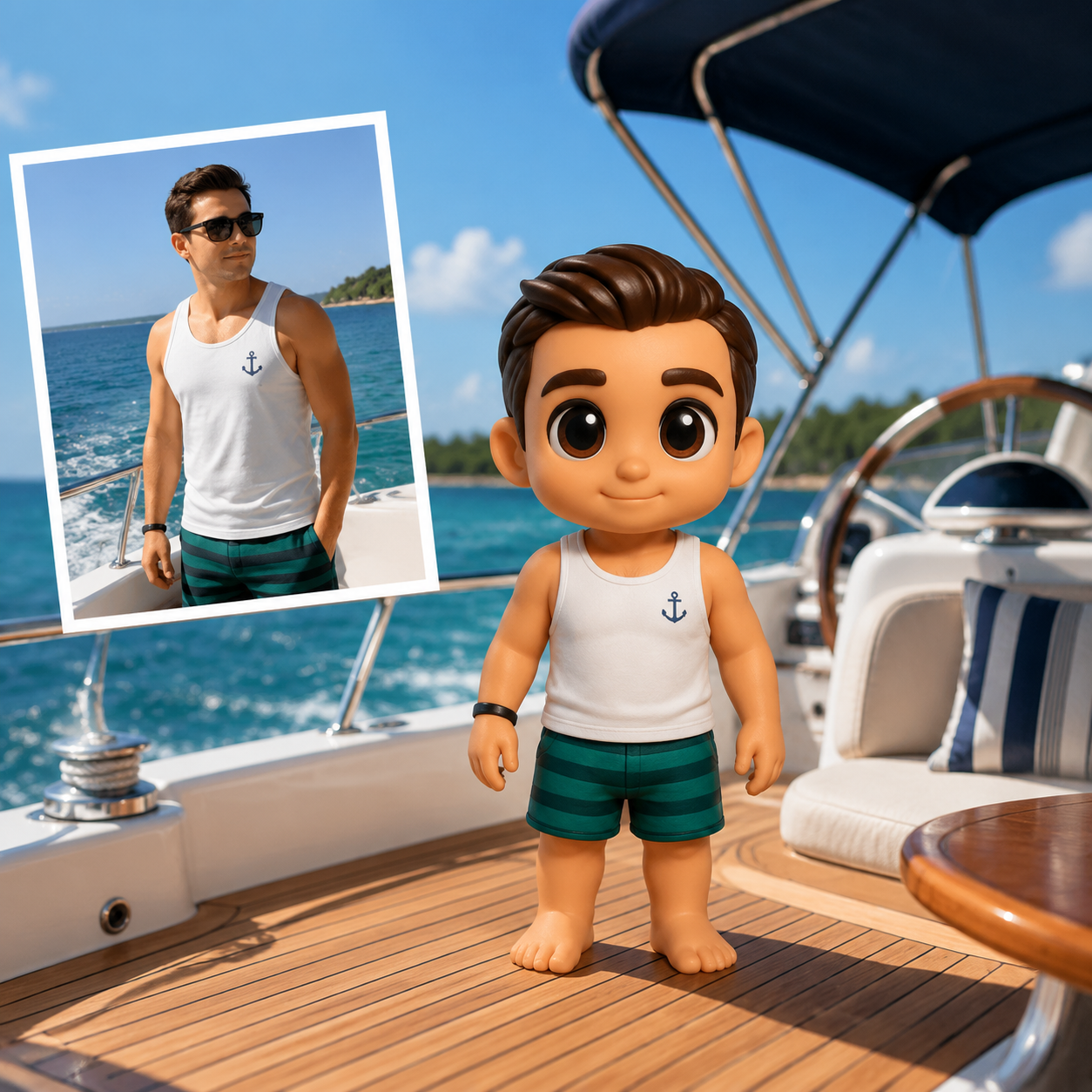 Benutzerdefinierte 3D-Figur Vom Foto, Personalisierte Paarfigur, Geschenk, Sommerurlaub, Erinnerung, Geschenkidee - 