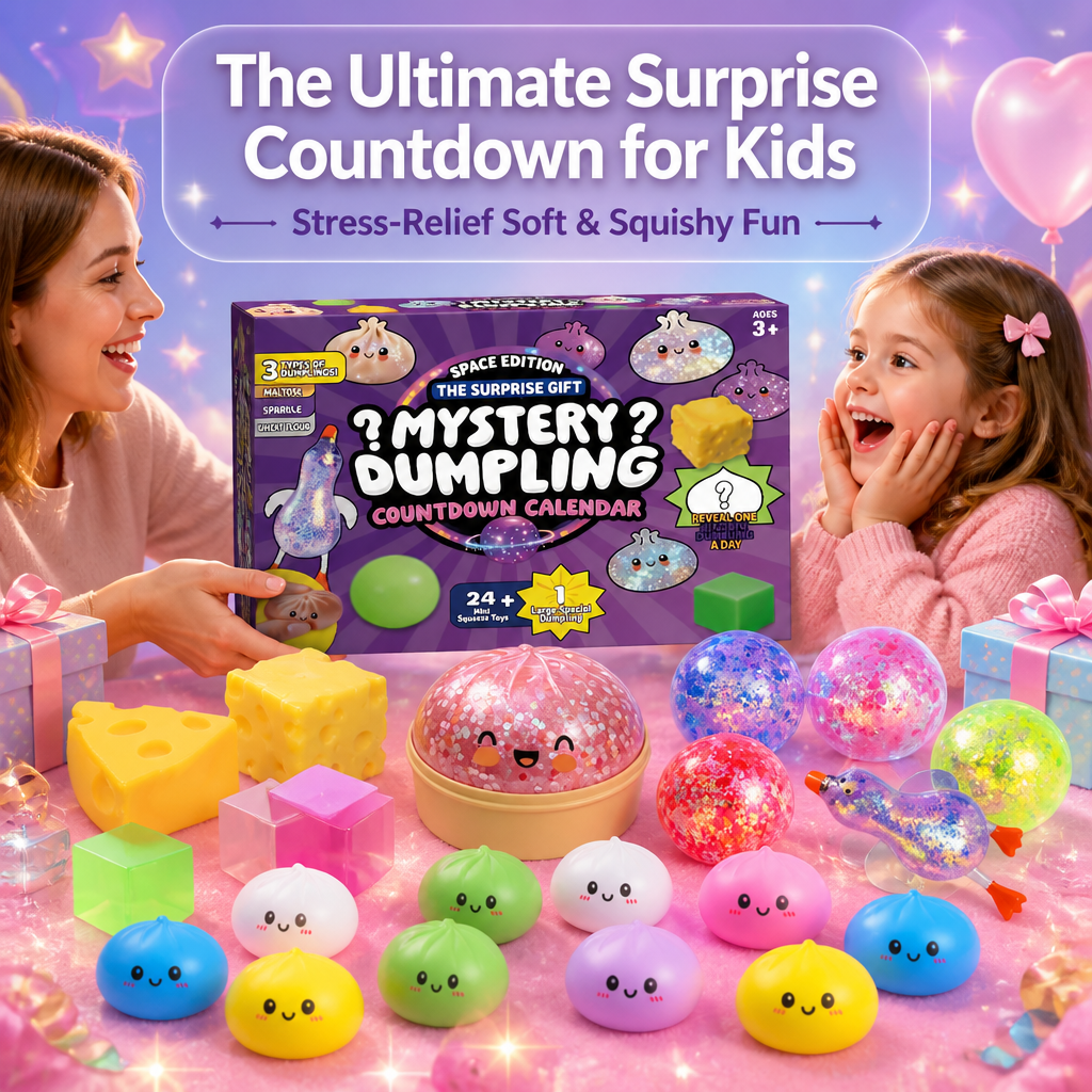 Mystery Dumpling Squeeze Countdown Blind Box, 24 Stück, Zufällige Squishy-Spielzeuge, Ideales Geschenk Für Kinder Und Erwachsene - 