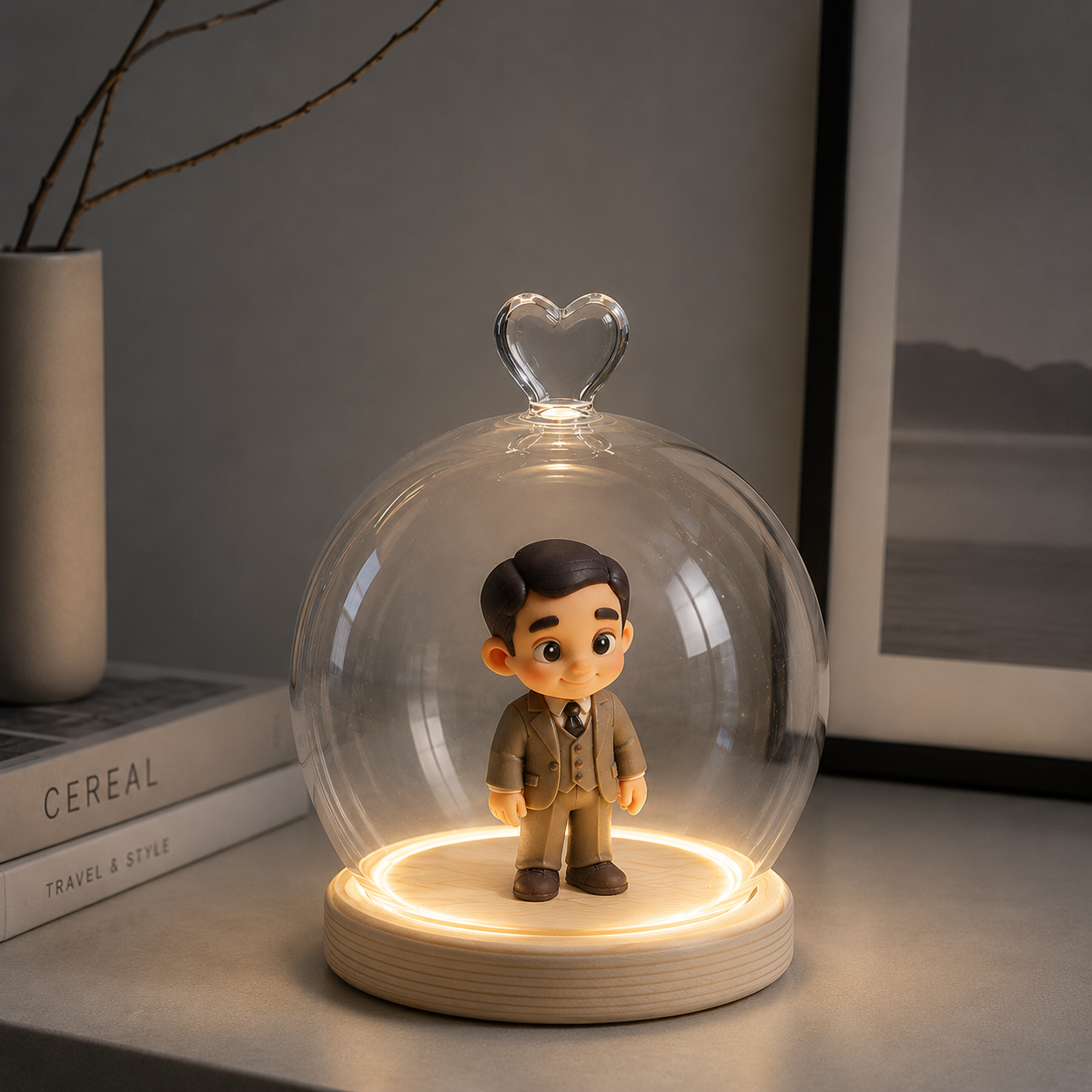 Benutzerdefinierte 3D-Foto-Figur-Nachtlicht, Personalisierte Fotolampe, Einzigartige Jubiläums-Geburtstagsgeschenke Für Paare, Raumdekoration - 